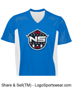 Nexus Sports  - Blue and White Flag Football Jersey Design Zoom